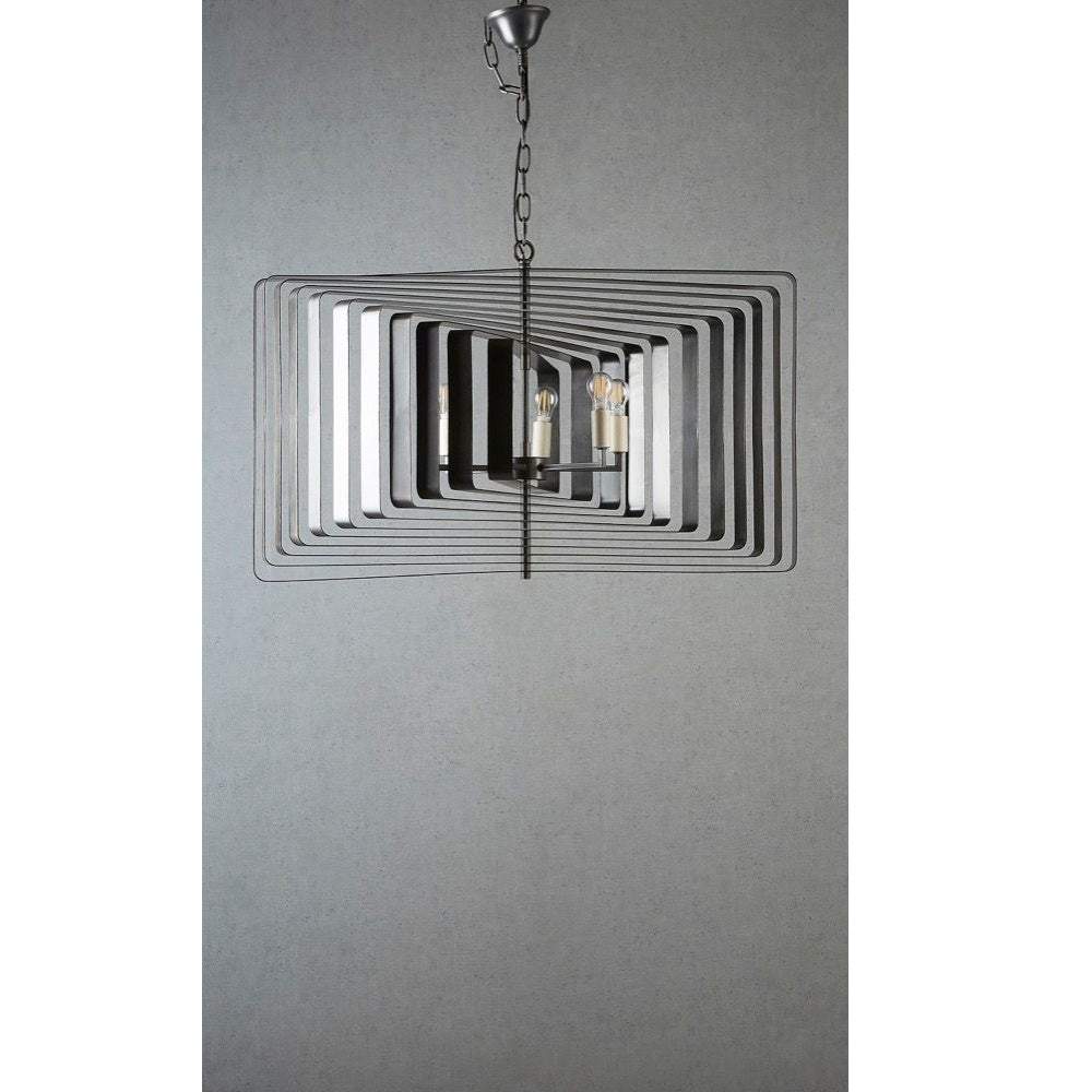 Tamarama Iron and Metal Ceiling Pendant - Black - Notbrand