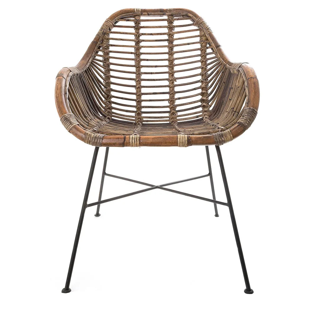 Rattan Chair Iron - Natural - Notbrand