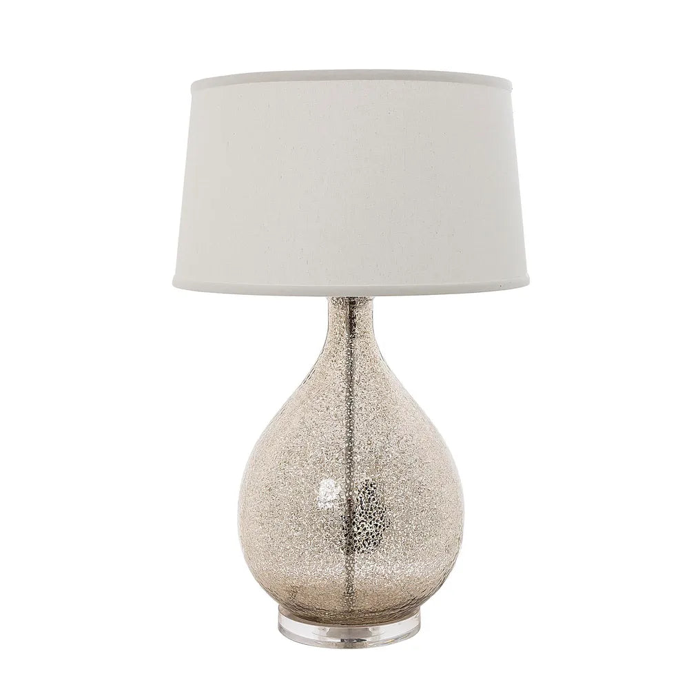 Brompton Table Lamp With Linen - Shade Silver - Notbrand