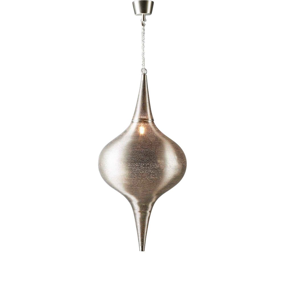 Zara Brass Ceiling Pendant in Silver - Large - Notbrand
