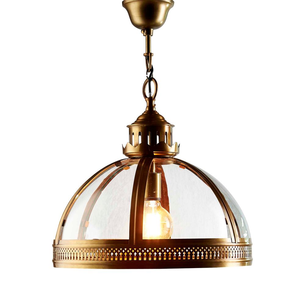 Winston Ceiling Pendant in Antique Brass - Small - Notbrand