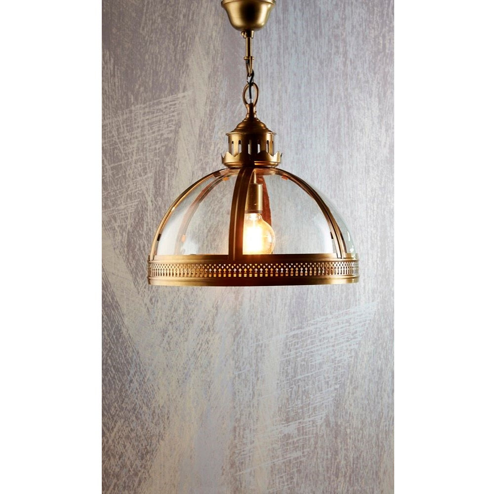 Winston Ceiling Pendant in Antique Brass - Small - Notbrand