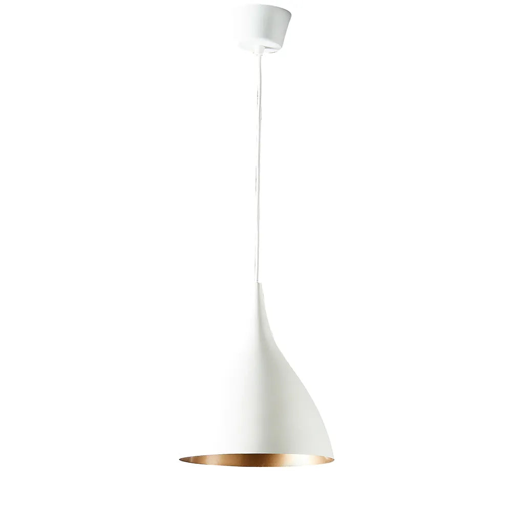 Macmillan Ceiling Pendant in Round White And Brass - Small - Notbrand
