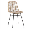 Comores Iron Frame Dining Chair - Natural - Notbrand