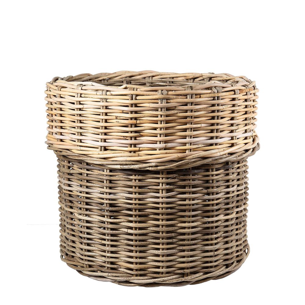 Luxe Rattan Basket In Natural - Small - Notbrand