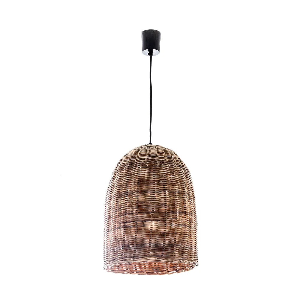 Rattan Bell Ceiling Pendant in Natural - Small - Notbrand