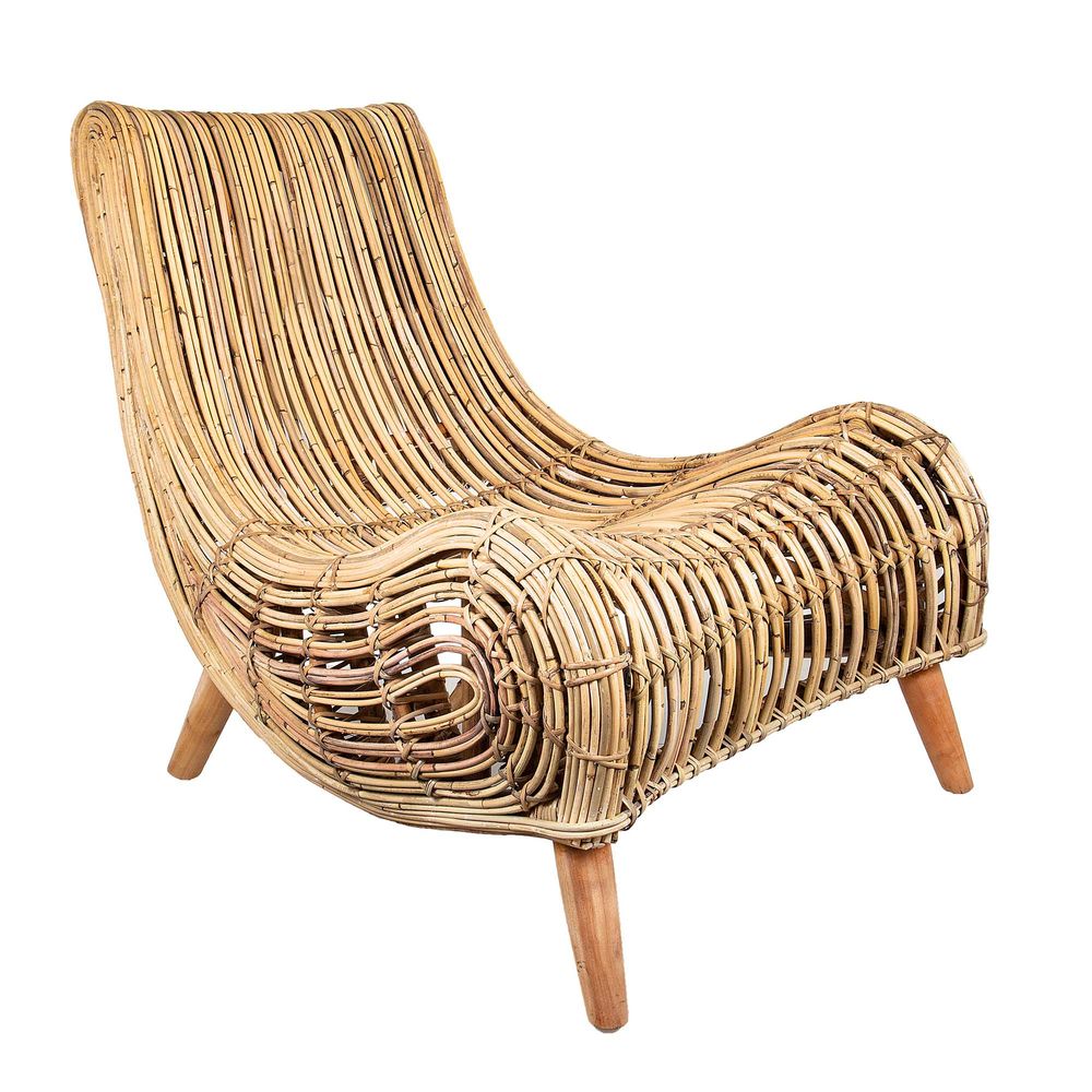 Haiti Rattan Lounge Chair - Natural - Notbrand
