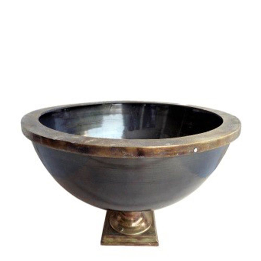 Round Iron Footed Ice Bucket - Antique Brass - Notbrand