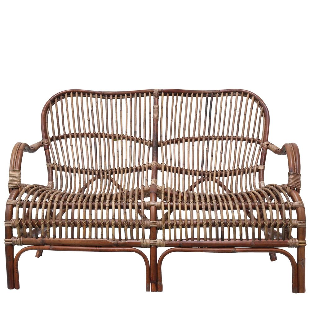 Seville Rattan Two Seater Sofa - Antique Natural - Notbrand