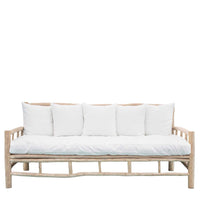 Bermuda Dolken Wood Sofa With Cushions - Natural - Notbrand
