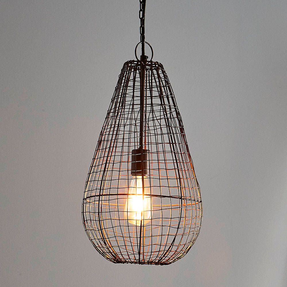 Cray Pot Iron Ceiling Pendant In Antique Copper - Small - Notbrand