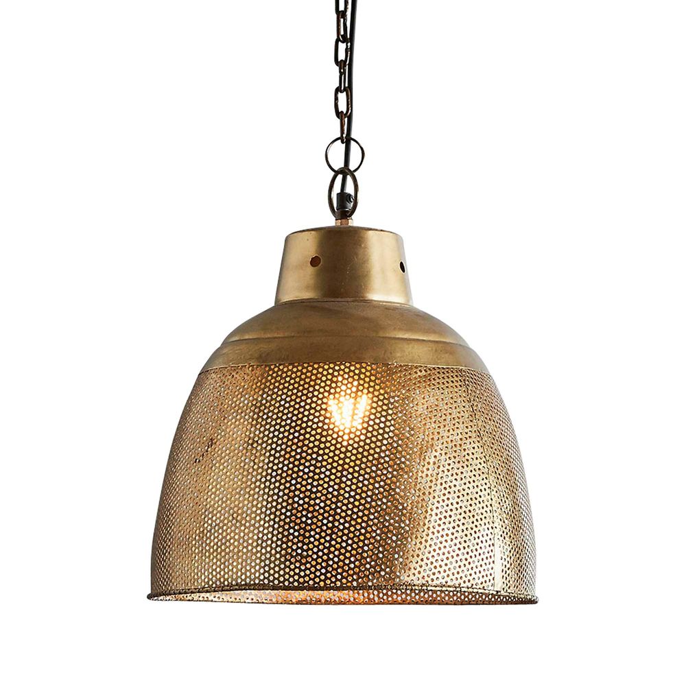 Riva Iron Ceiling Pendant in Antique Brass - Small - Notbrand