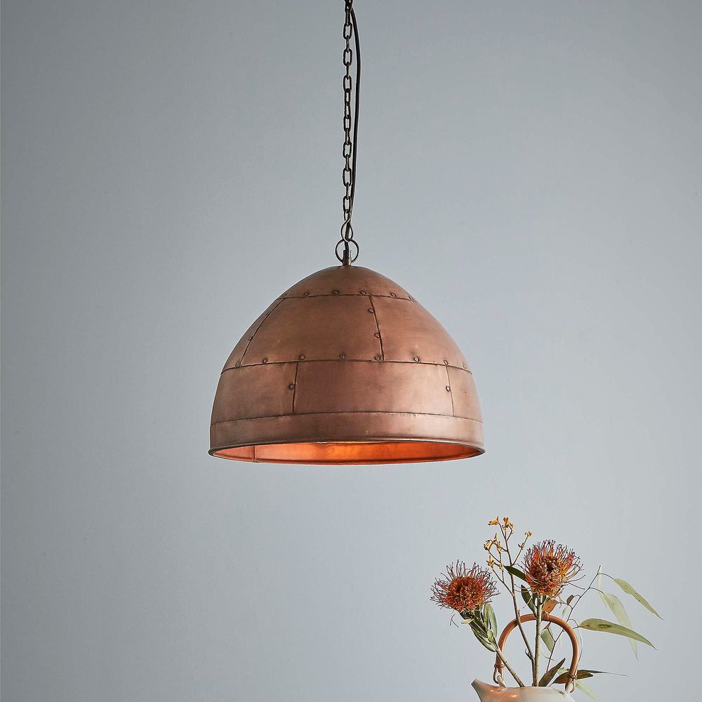 P51 Iron Ceiling Pendant In Antique Copper - Small - Notbrand