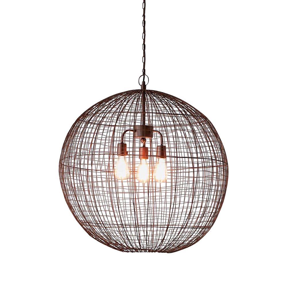 Cray Ball Ceiling Pendant in Antique Copper - Large - Notbrand