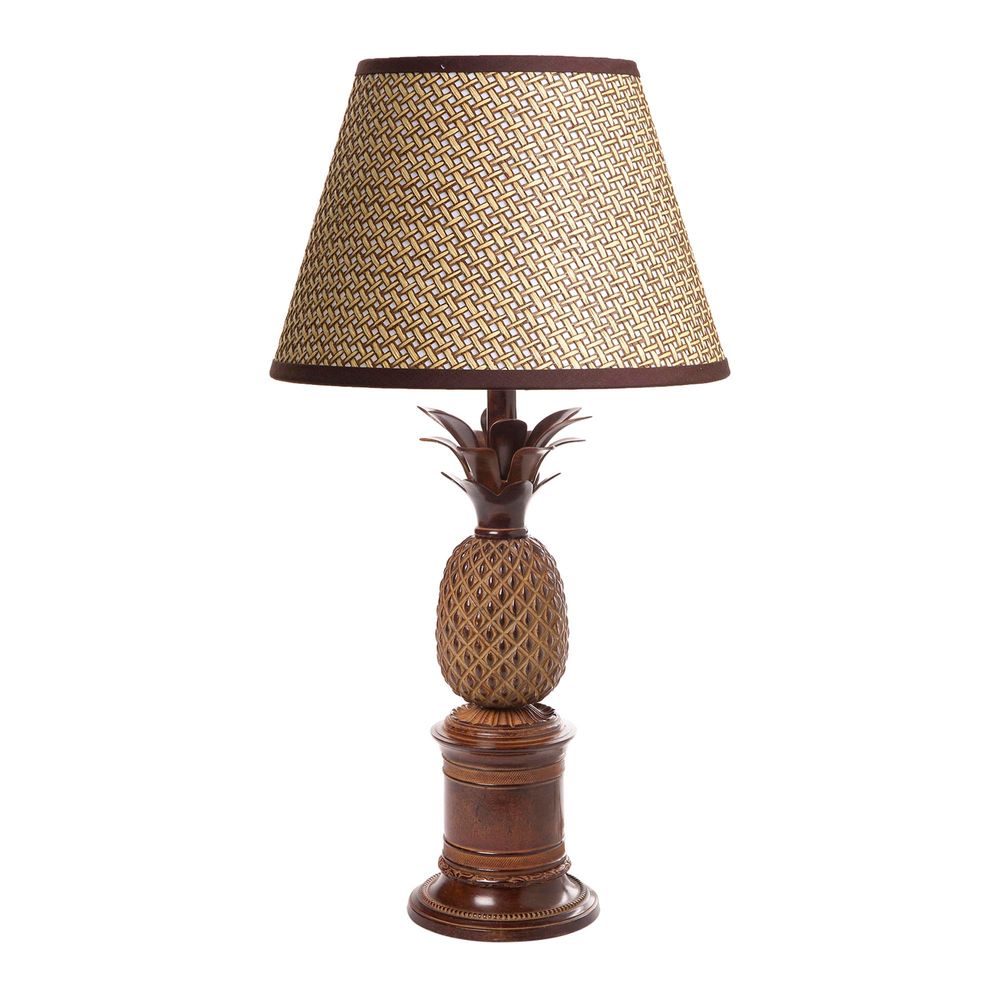 Bermuda Pineapple Brass Table Lamp Base - Brown - Notbrand