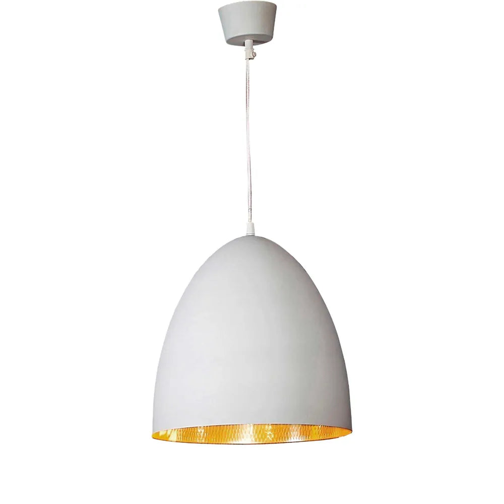 Egg Ceiling Pendant - White And Silver - Notbrand