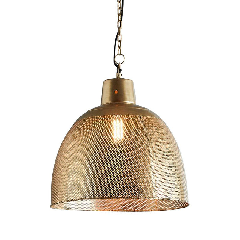 Riva Iron Ceiling Pendant In Antique Brass - Medium - Notbrand