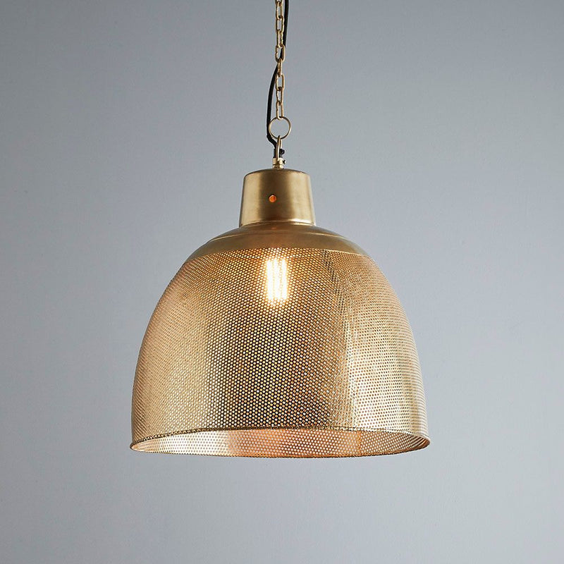 Riva Iron Ceiling Pendant In Antique Brass - Medium - Notbrand