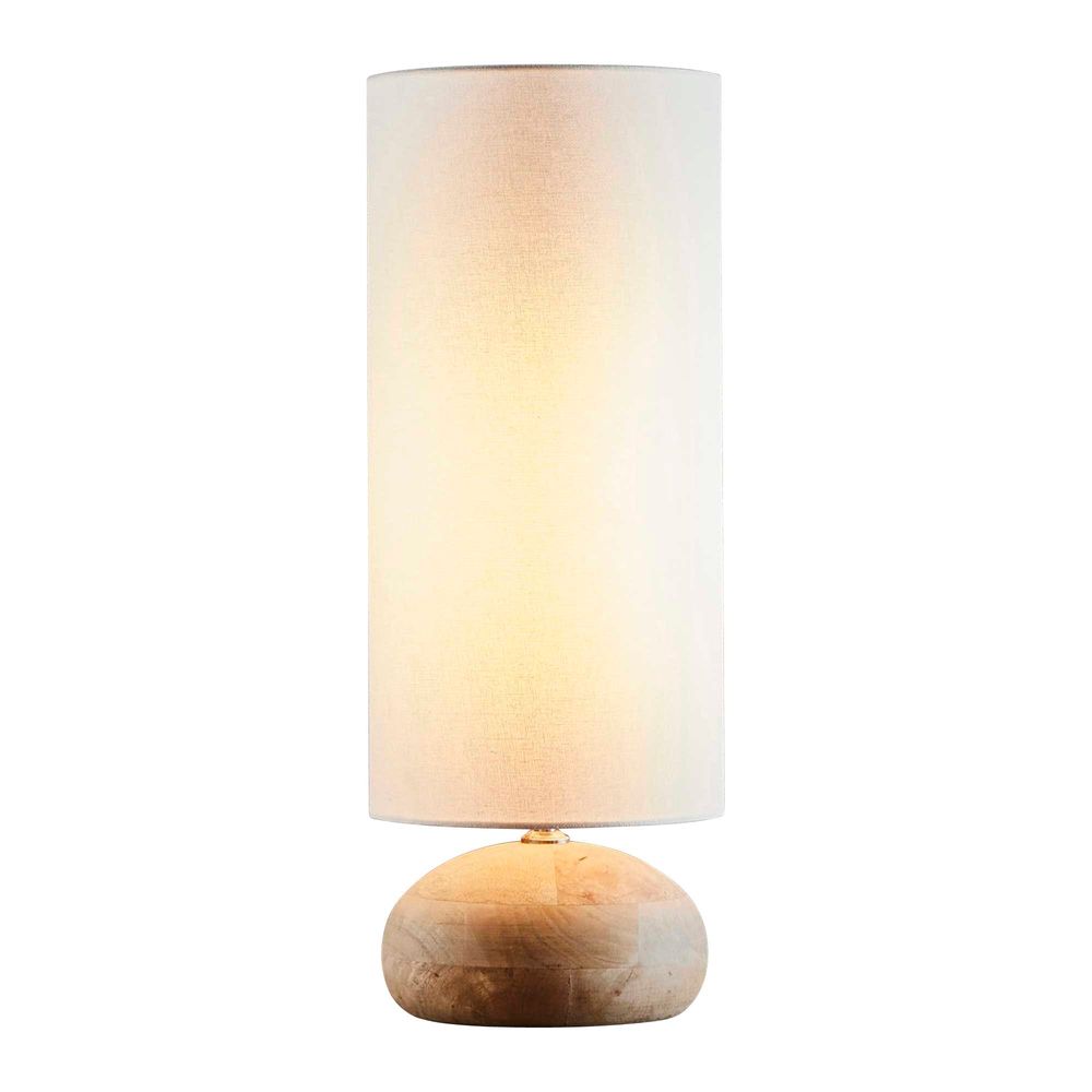 Pebble Small - Turned Wood Table Lamp - Light Natural - Notbrand