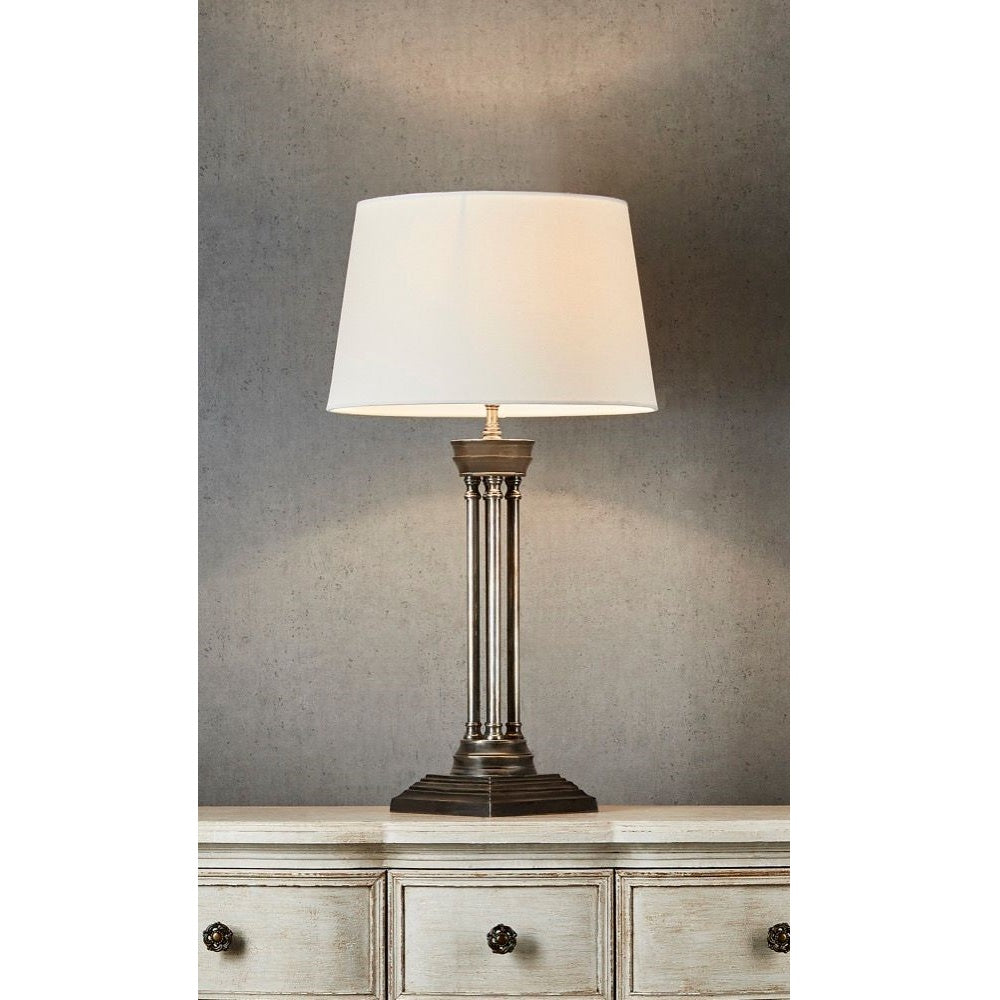 Hudson Table Brass Lamp Base - Antique Silver - Notbrand