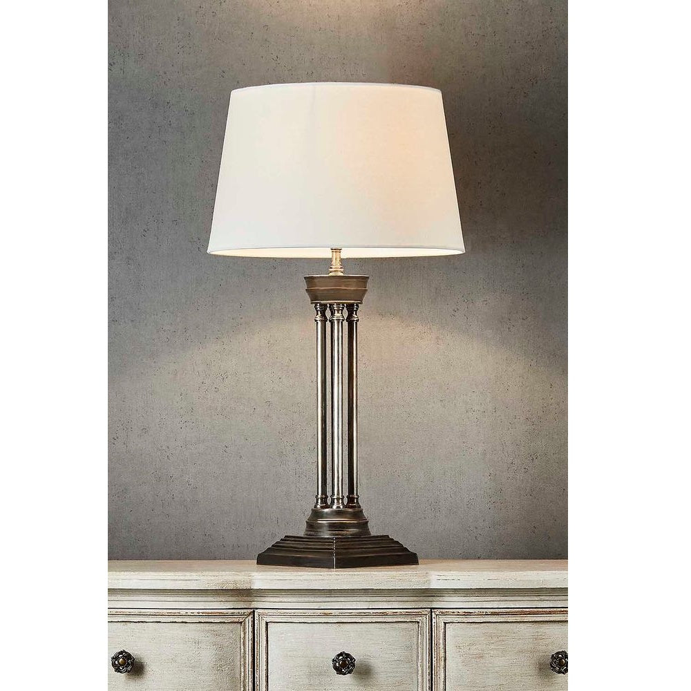 Hudson Table Brass Lamp Base - Antique Silver - Notbrand