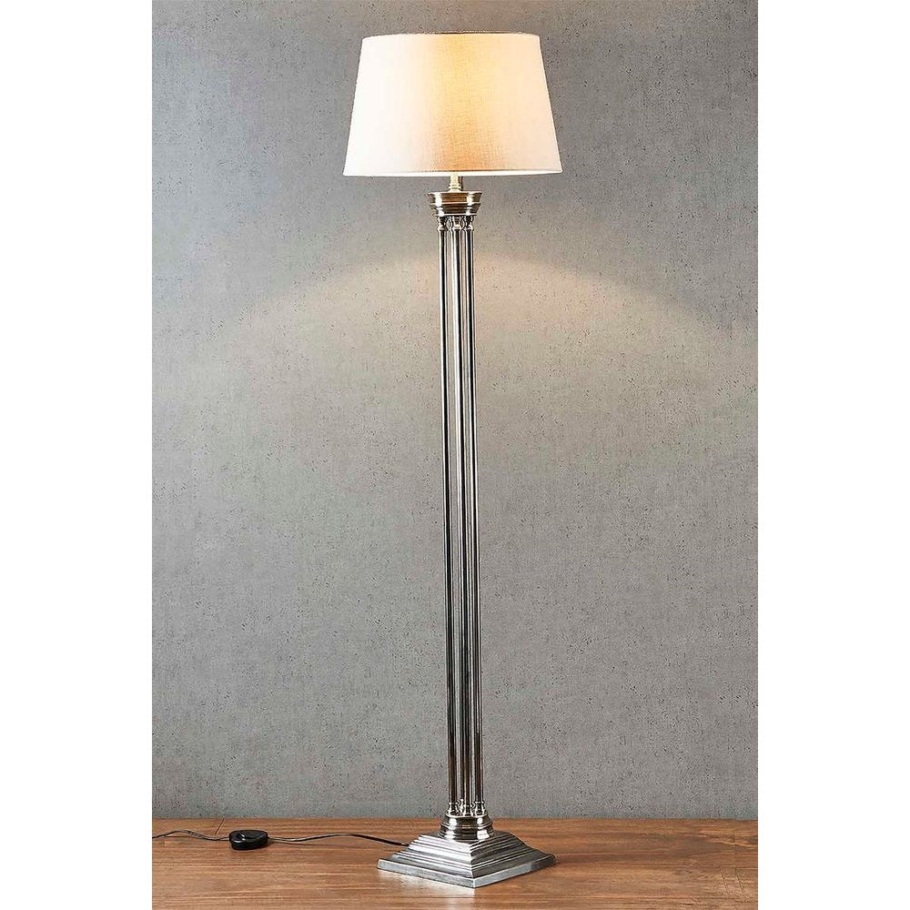 Hudson Brass Floor Lamp Base - Antique Silver - Notbrand