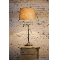 Macleay Swing Arm Brass Table Lamp Base - Antique Silver - Notbrand