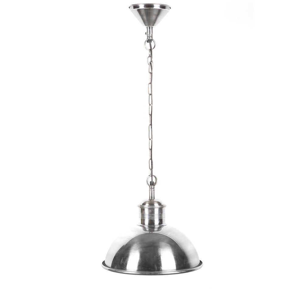 Boston Dome Brass Ceiling Pendant - Silver - Notbrand