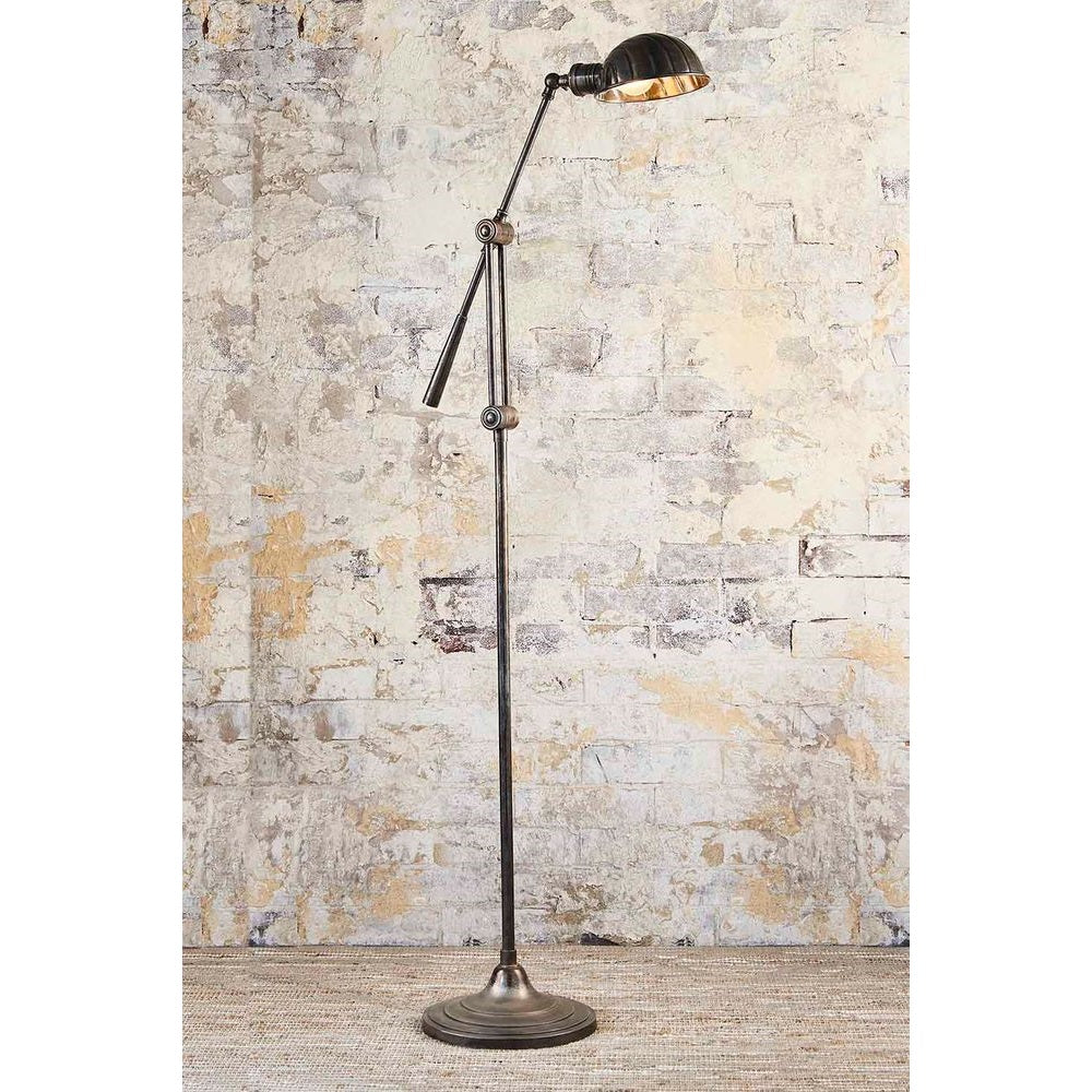 Calais Brass Floor Lamp - Antique Silver - Notbrand