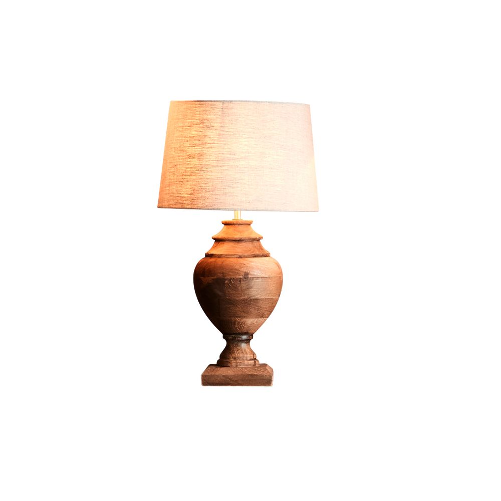 Amphora Wood Table Lamp Base Small - Dark Natural - Notbrand