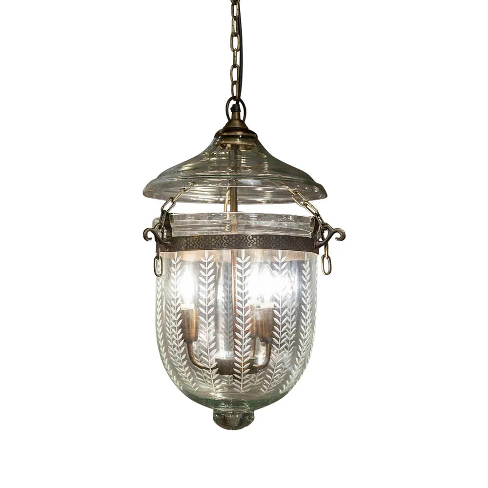 Bell Jar Ceiling Pendant in Brass - Small - Notbrand