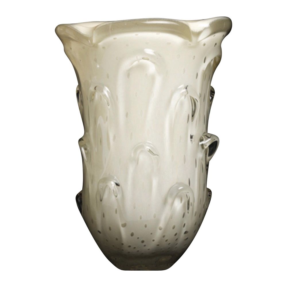Petal Art Glass Vase In Silk Cream - Tall - Notbrand