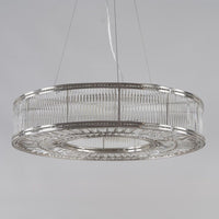 Dickens Glass And Iron Ceiling Pendant - Nickel - Notbrand
