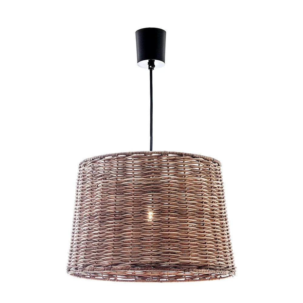 Rattan Round Ceiling Pendant in Natural - Large - Notbrand