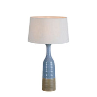 Potters Tall Glazed Ceramic Table Lamp In Blue/Brown - Small - Notbrand