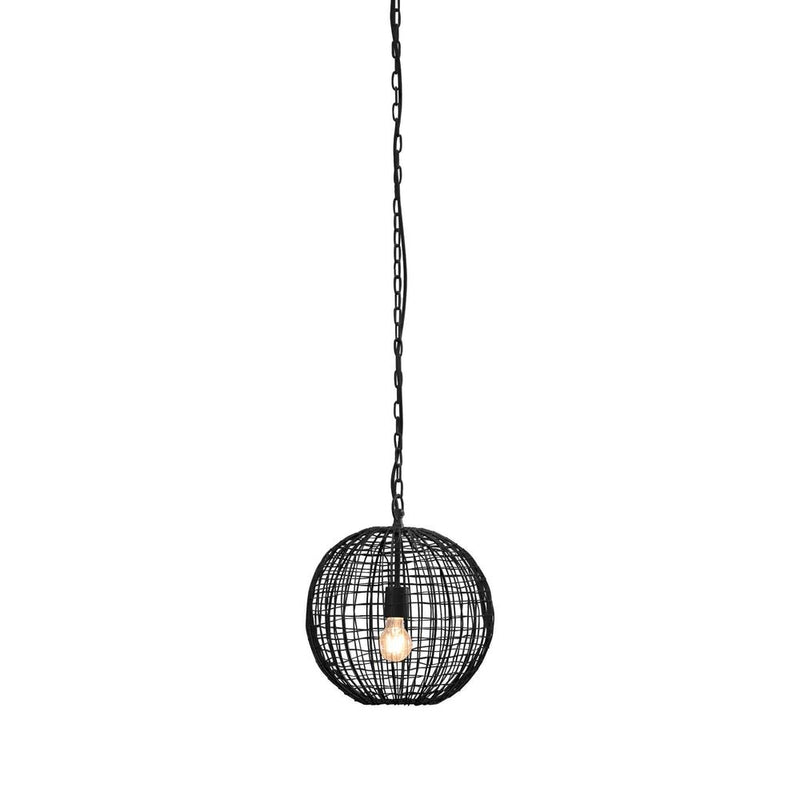 Cray  Metal Ball Ceiling Pendant In Black - Small - Notbrand