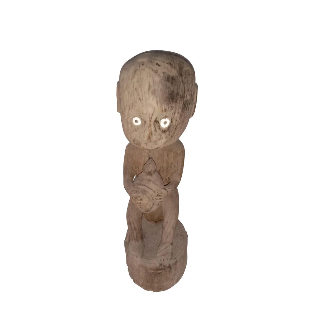 Kahn Wooden Figure Sculpture - Natural - Notbrand