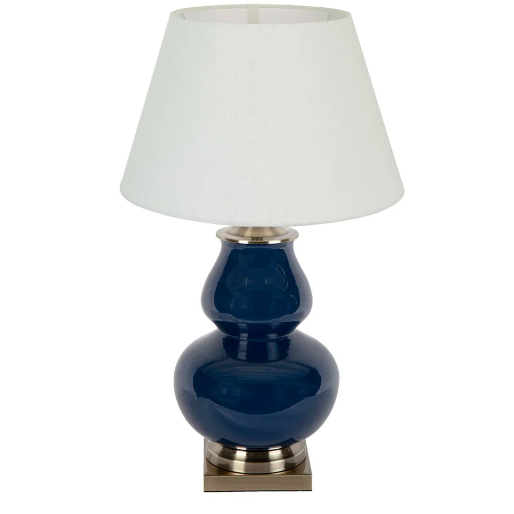 Matisse Ceramic Table Lamp Base - Midnight Blue - Notbrand