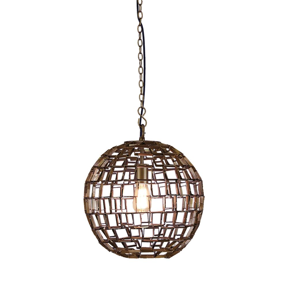 Mondrian Ceiling Pendant In Antique Brass - Medium - Notbrand