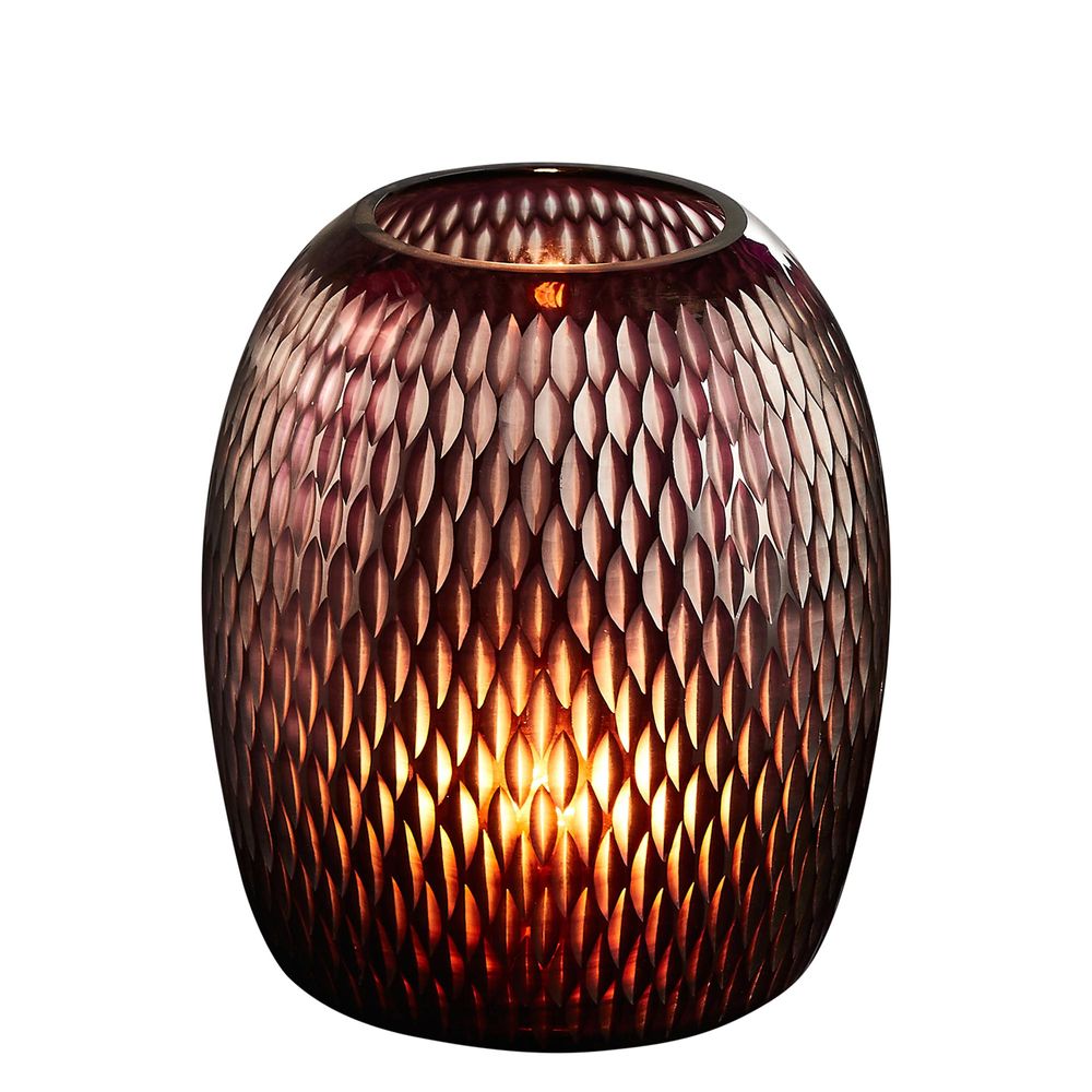 Belle Glass Table Lamp Base - Red - Notbrand