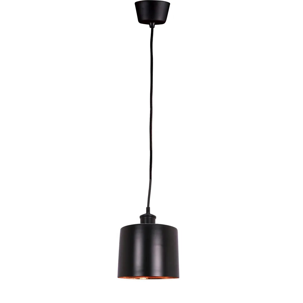 Portofino Ceiling Pendant in Matte Black And Copper - Small - Notbrand