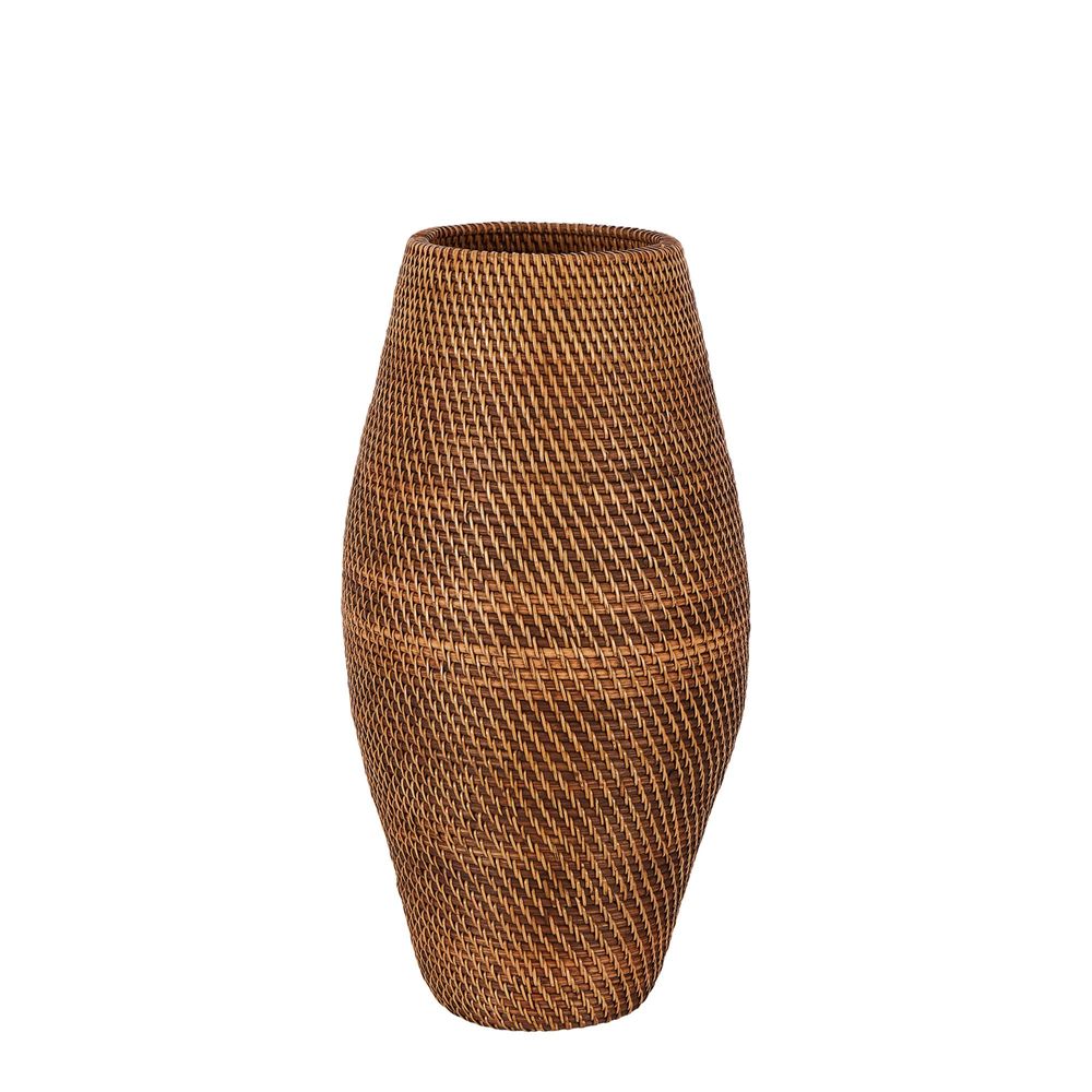 Budi Rattan Basket In Dark Natural - Oversized - Notbrand