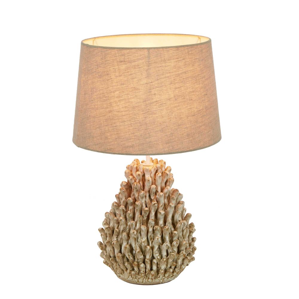 Kariba Anenome Ceramic Table Lamp Base - White - Notbrand