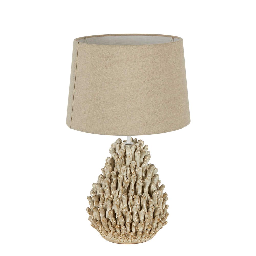 Kariba Anenome Ceramic Table Lamp Base - White - Notbrand