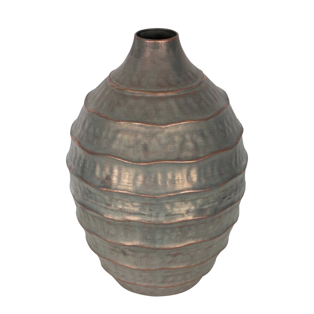 Vola Distressed Iron Vase - Grey - Notbrand