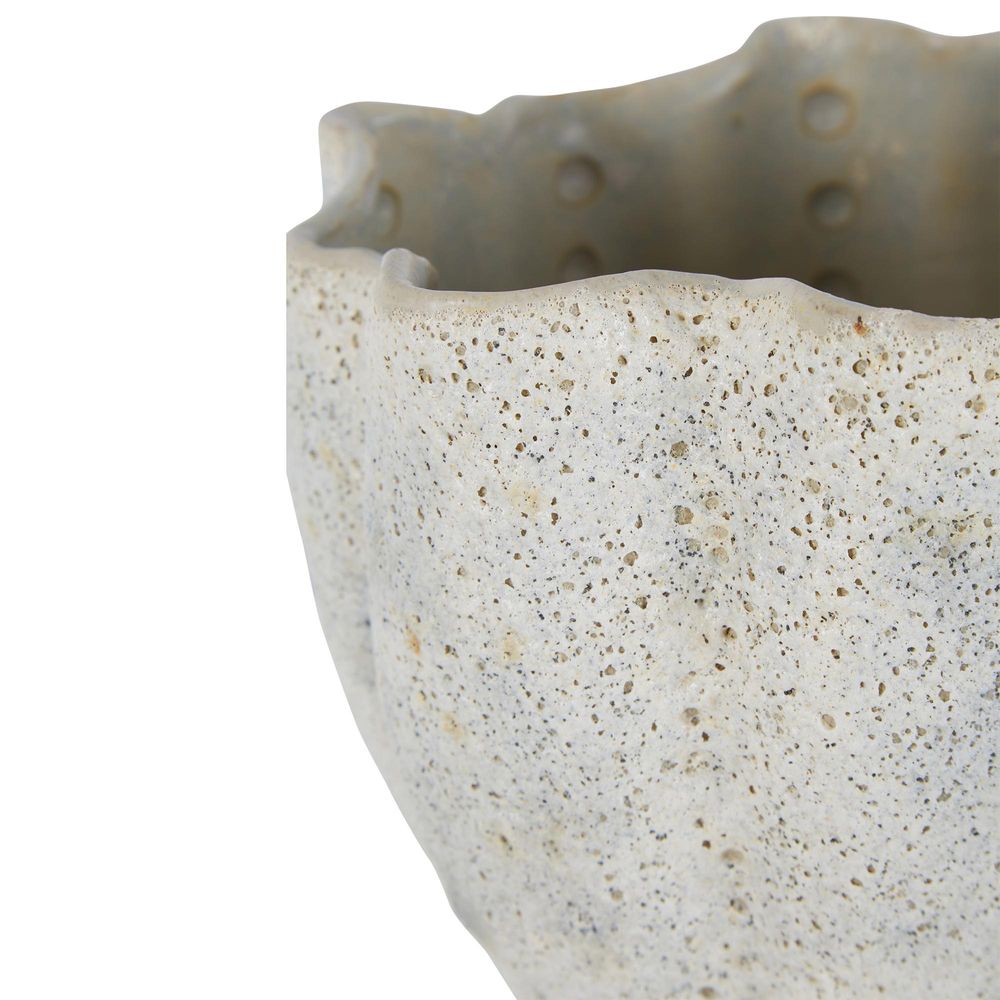 Moss Ceramic Vase In Natural - Small - Notbrand