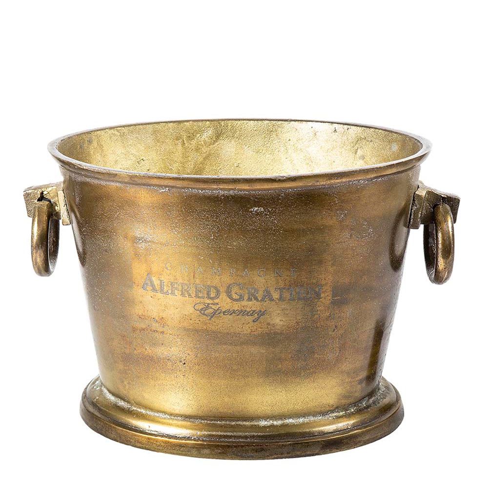 Oval Metal Ice Bucket - Brass - Notbrand