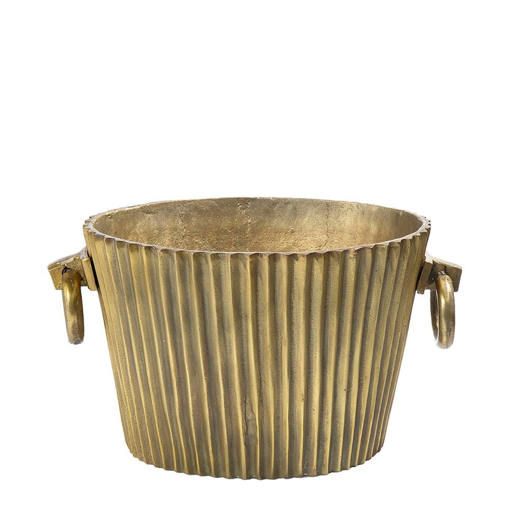 Oval Metal Ice Bucket - Dark Brass - Notbrand