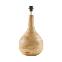 Sarod Turned Wood Table Lamp - Dark Natural - Notbrand