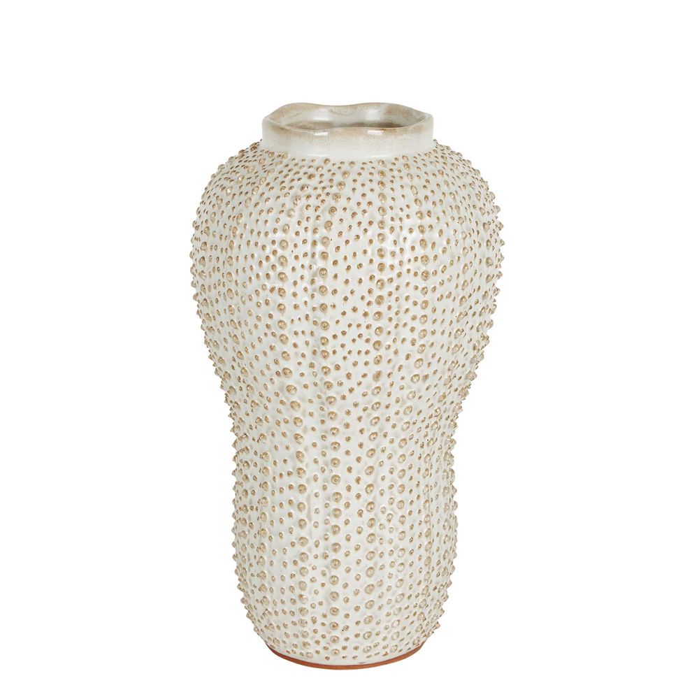 Ostrich Skin Ceramic Vase - Natural - Notbrand